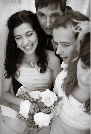 Pergola Party Photobooth at a Wedding - happy people at a terrrific party!