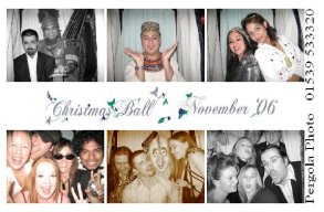 Pergola Party Photo Booth hire for a Happy
Christmas Party. A Christmas Fun Photobooth for
people who have been VERY good all year.

Pergola offers photo booth rental throughout the UK.